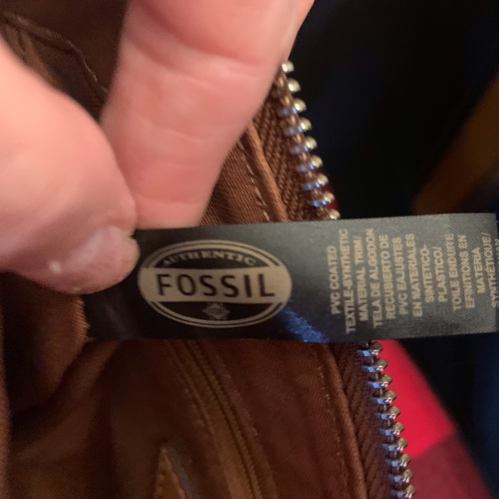 FOSSIL Issue 1954 Crossbody Bag Purse PVC Coated Geometrical Design Gray - Picture 7 of 11